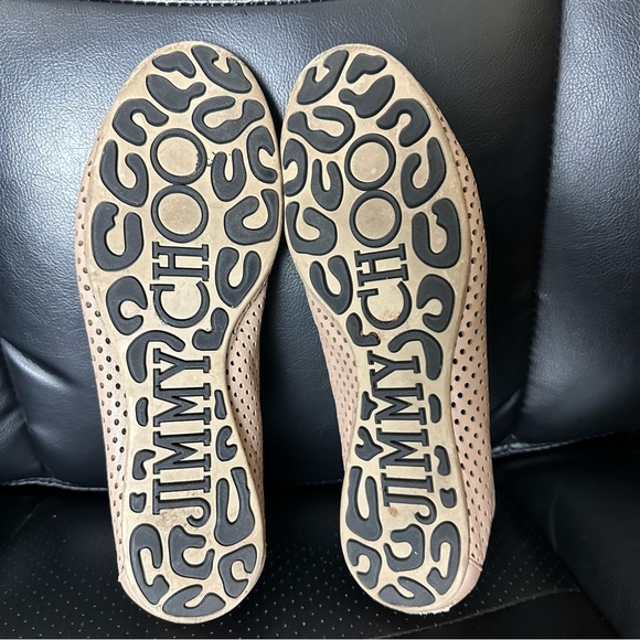 Jimmy Choo Perferated Neutral Flat Size 37 - Picture 6 of 8